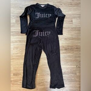 Juicy Couture Black Velvet Set